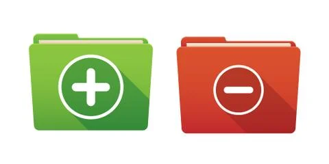 Folder icon set with math signs Illustrazione stock