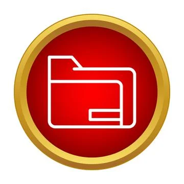 Folder icon showing file organization and data storage Stock Illustration