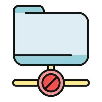 Folder icon showing restricted data access Stock Illustration