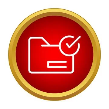Folder icon showing successful data verification process Stock Illustration