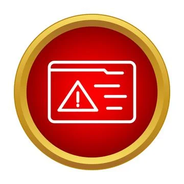 Folder icon showing warning alert due to error Stock Illustration