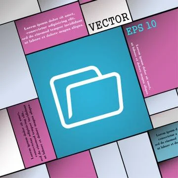 Folder icon sign. Modern flat style for your design. Vector イラスト素材