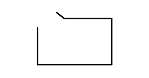 Folder icon simple animation. Storage concept. Black folder icon on white Stock Footage 268330453