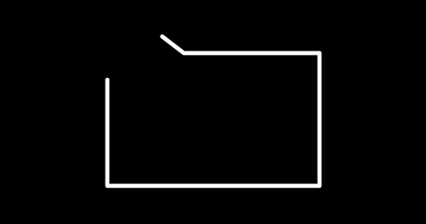 Folder icon simple animation. Storage concept. White folder icon on black Stock Footage 270187600