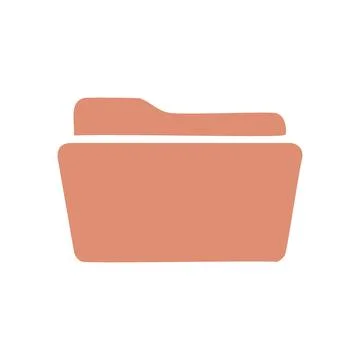 Folder icon. Simple folder icon in peach color, perfect for website or app .. Stock-Illustration