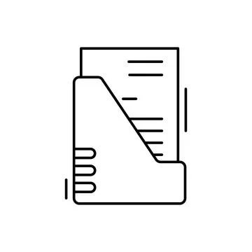 Folder icon. Simple line, outline vector elements of office tool icons for ui Stockillustratie