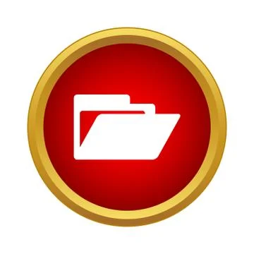 Folder icon, simple style Illustrazione stock