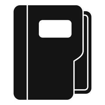 Folder icon simple vector. Crm database Stock Illustration