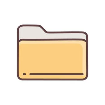 Folder icon. Simple yellow folder icon, perfect for representing storage, o.. Stock Illustration