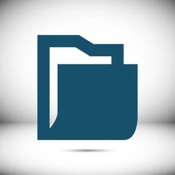 Folder icon stock vector illustration flat design Stock Illustration