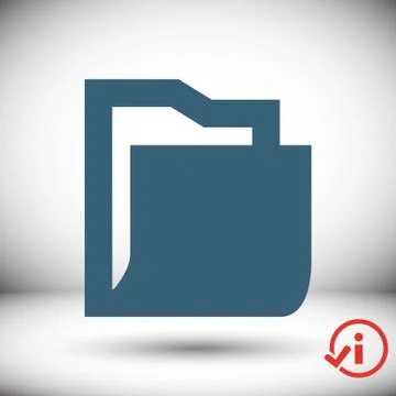 Folder icon stock vector illustration flat design Stock Illustration
