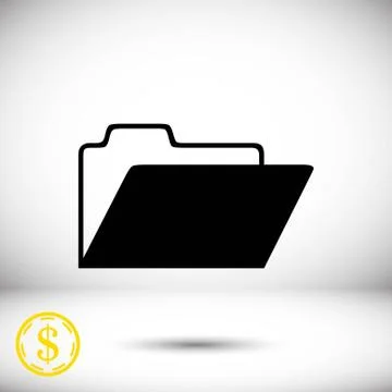 Folder icon stock vector illustration flat design Stock Illustration