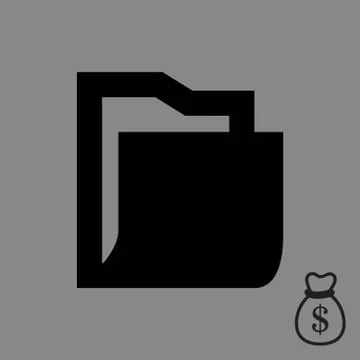 Folder icon stock vector illustration flat design Stock Illustration