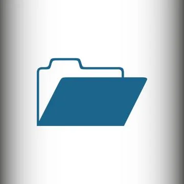 Folder icon stock vector illustration flat design Stock Illustration
