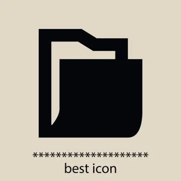 Folder icon stock vector illustration flat design Stock Illustration