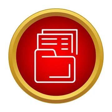 Folder icon storing digital files and documents Illustrazione stock