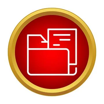 Folder icon storing documents and digital files Stock Illustration