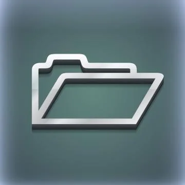 Folder icon symbol. 3D style. Trendy, modern design with space for your text . R Stock Illustration