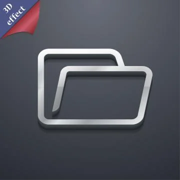 Folder icon symbol. 3D style. Trendy, modern design with space for your text . R イラスト素材