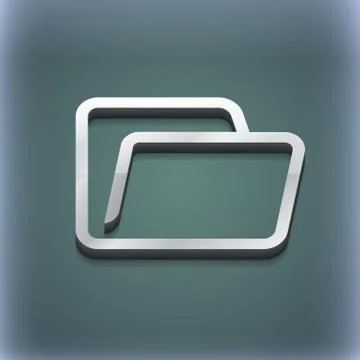 Folder icon symbol. 3D style. Trendy, modern design with space for your text . R Stock Illustration