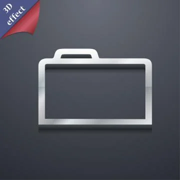 Folder icon symbol. 3D style. Trendy, modern design with space for your text . R Stock Illustration