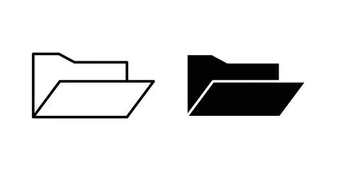 Folder icon symbol. Flat Vector illustration 库存插图