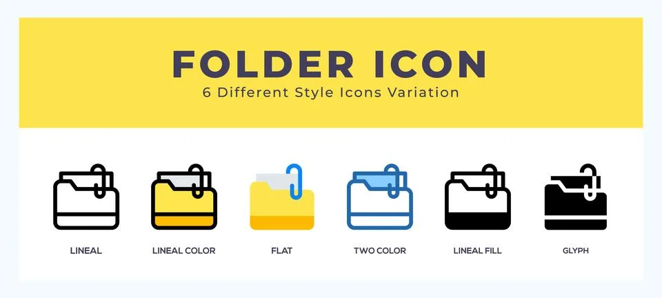 Folder icon symbol. isolated. vector illustration with different styles Stock-Illustration