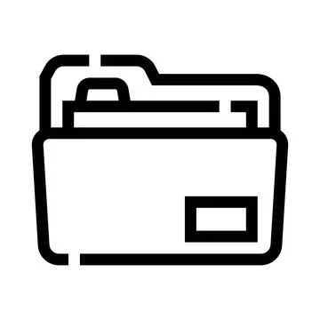 Folder icon symbolizing digital data organization and storage Illustrazione stock