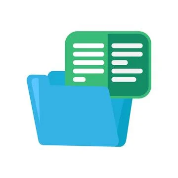 Folder icon symbolizing file storage, document organization, digital archive Illustrazione stock