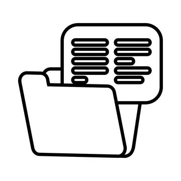 Folder icon symbolizing file storage, document organization, digital archive Ilustração Stock