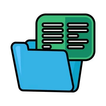 Folder icon symbolizing file storage, document organization, digital archive Stock Illustration