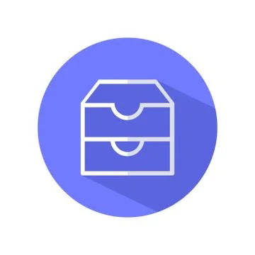 Folder Icon in trendy flat style.for web site design.app.logo. UI. Vector ill Stock Illustration