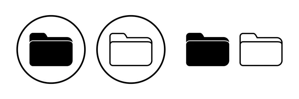 Folder icon vector. document folder icon Stock Illustration
