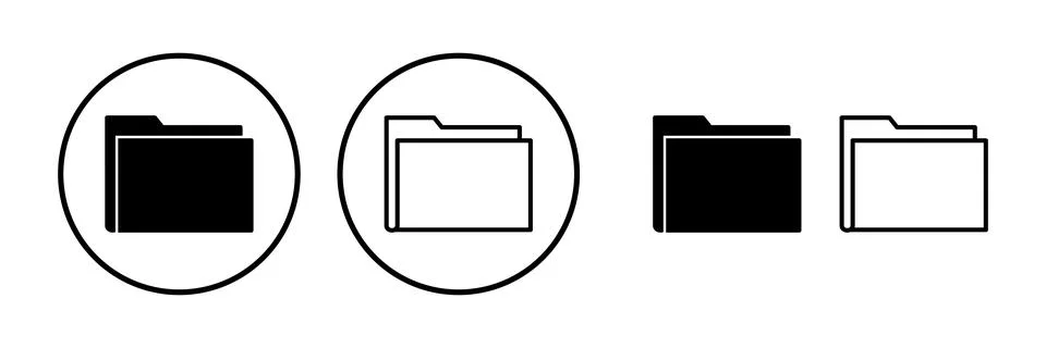Folder icon vector. document folder icon Stock Illustration