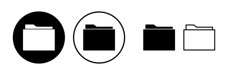 Folder icon vector. document folder icon Stock Illustration