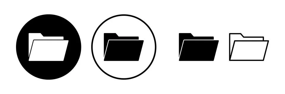 Folder icon vector. document folder icon Stock Illustration