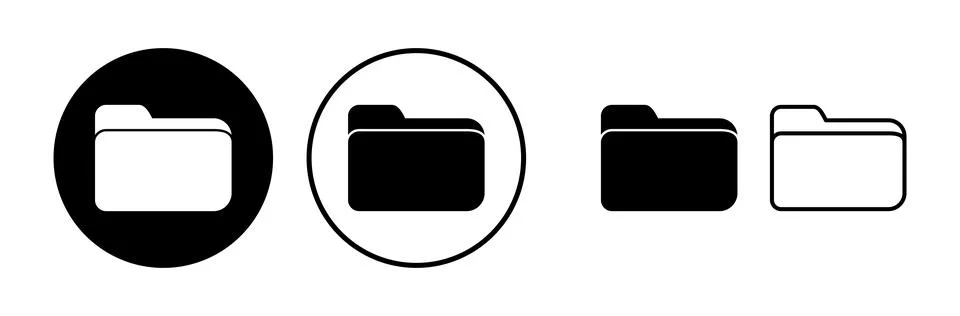 Folder icon vector. document folder icon Stock Illustration