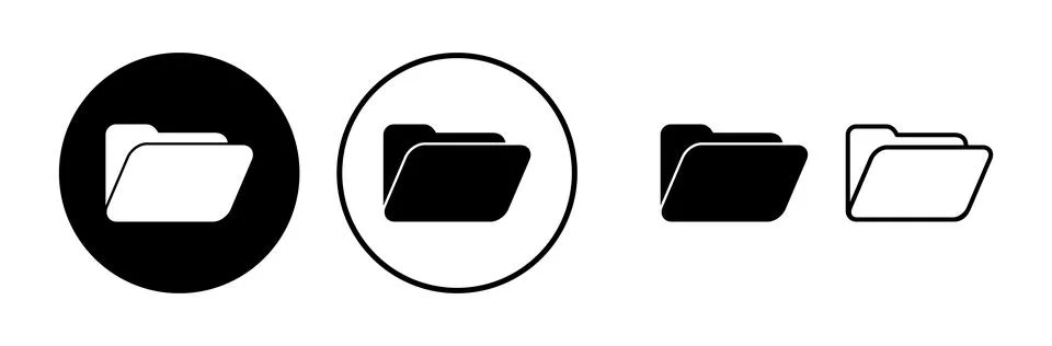 Folder icon vector. document folder icon Stock Illustration