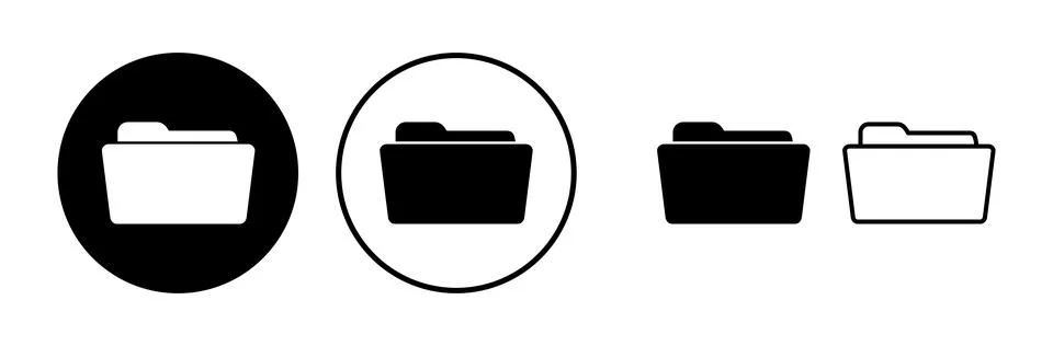 Folder icon vector. document folder icon Stock Illustration