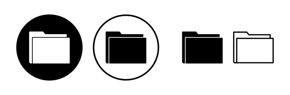 Folder icon vector. document folder icon Stock Illustration