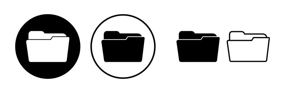 Folder icon vector. document folder icon Stock Illustration