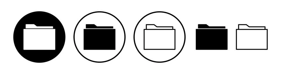 Folder icon vector. document folder icon Stock Illustration