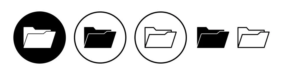 Folder icon vector. document folder icon Stock Illustration