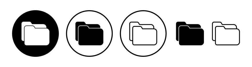 Folder icon vector. document folder icon Stock Illustration