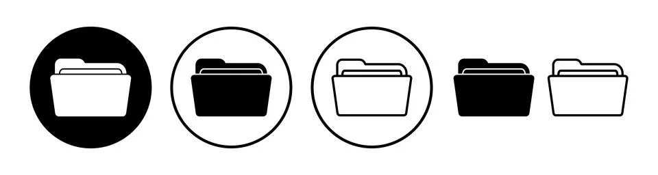 Folder icon vector. document folder icon Stock Illustration