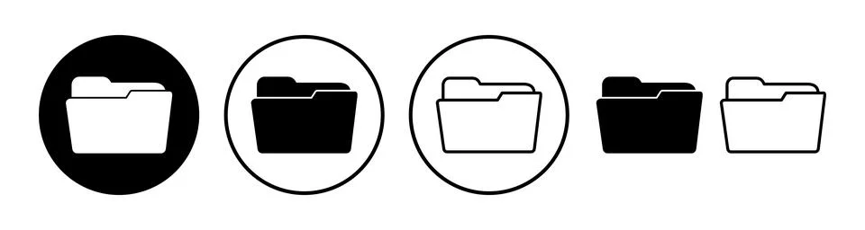 Folder icon vector. document folder icon Stock Illustration