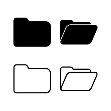 Folder icon vector. document folder icon Stock Illustration