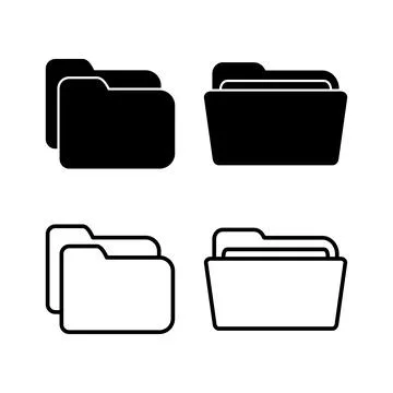 Folder icon vector. document folder icon Stock Illustration
