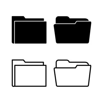 Folder icon vector. document folder icon Stock Illustration