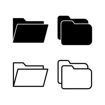 Folder icon vector. document folder icon Stock Illustration